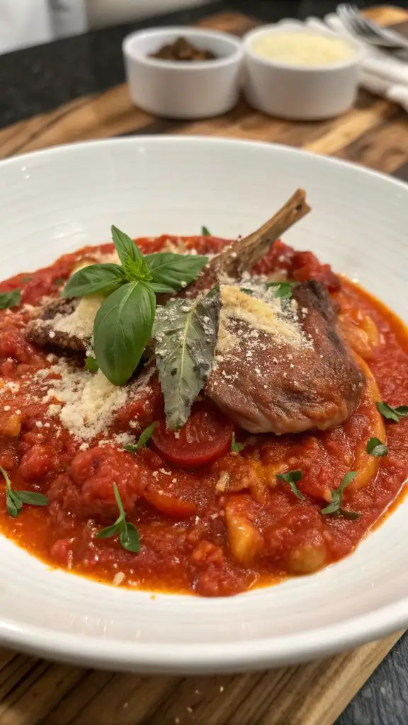 Un delizioso piatto di Palombetto al pomodoro