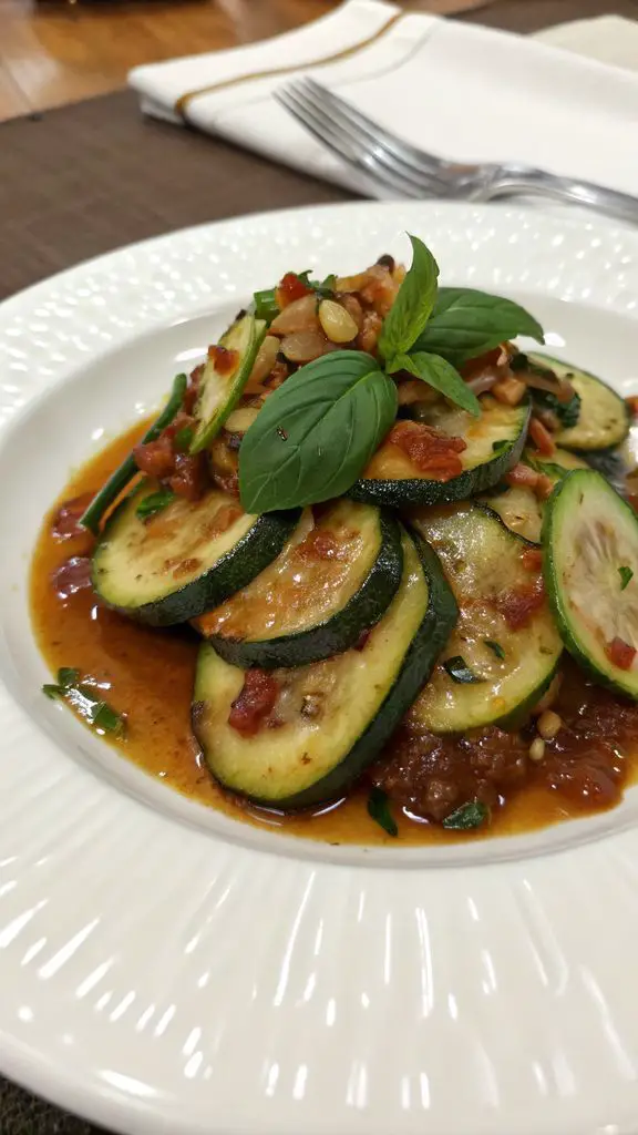 Un delizioso piatto di Zucchine in agrodolce