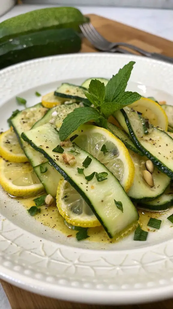 Preparazione passo-passo di ZUCCHINE MARINATE AL LIMONE E MENTA