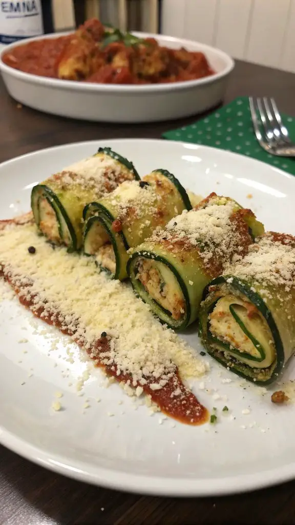 Un delizioso piatto di ROTOLINI DI ZUCCHINE GRATINATI