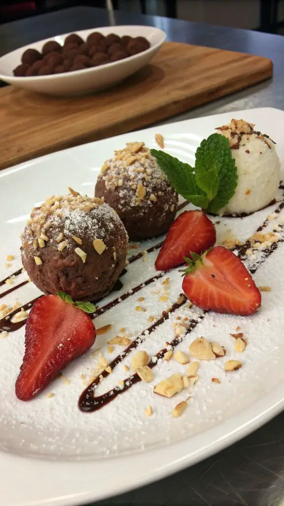 Un delizioso piatto di Palline cocco e cacao: la ricetta dei tartufi senza cottura pronti in pochissimo tempo