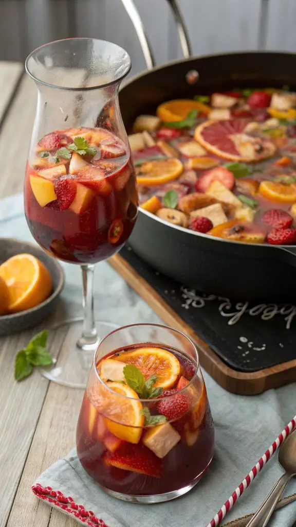 Un delizioso piatto di Sangria spagnola