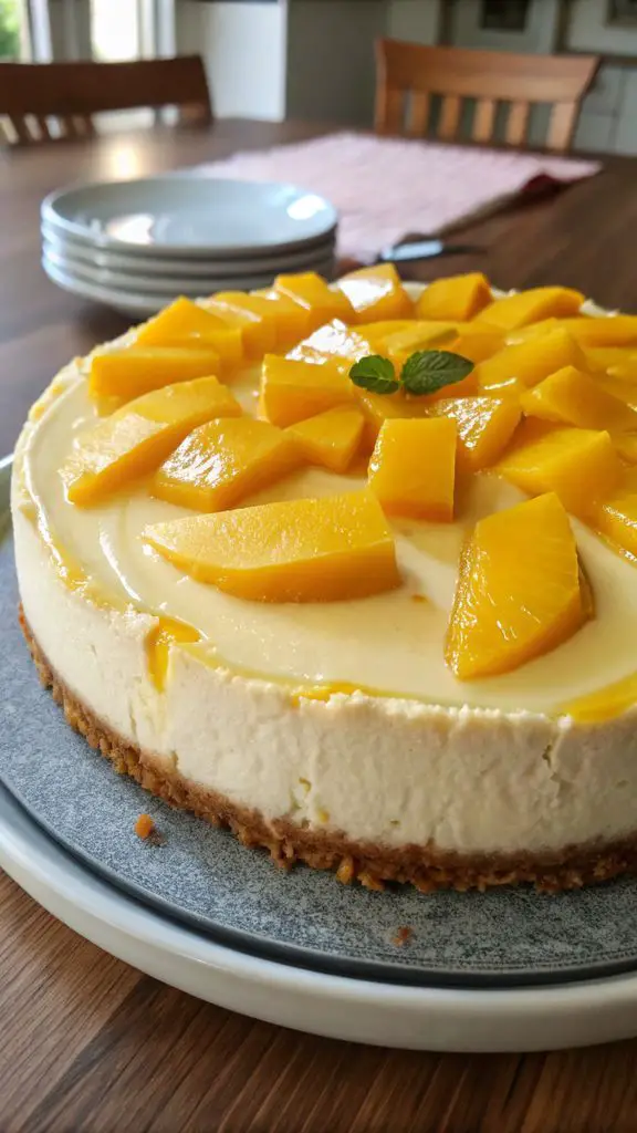 Preparazione passo-passo di Cheesecake al mango