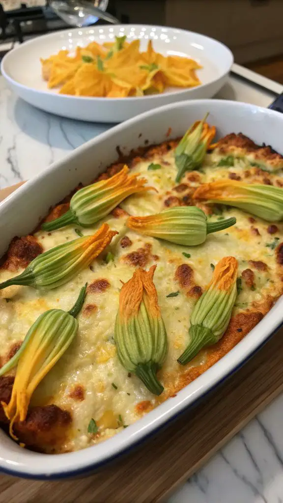 Preparazione passo-passo di Fiori di zucca al forno: la ricetta dell’antipasto gratinato