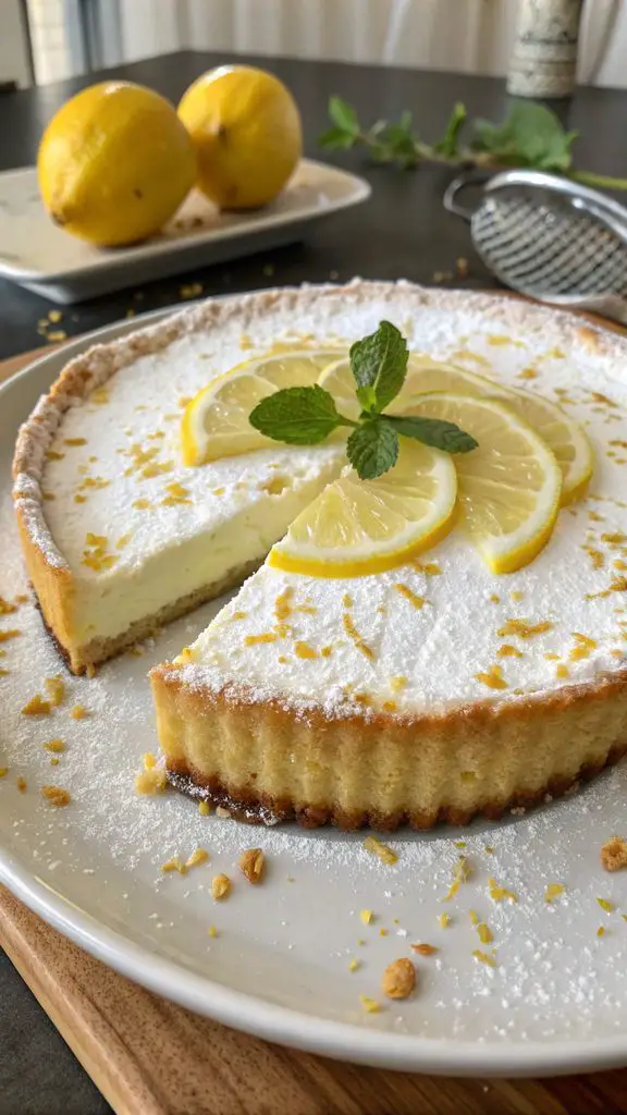 Un delizioso piatto di Torta al limone e ricotta