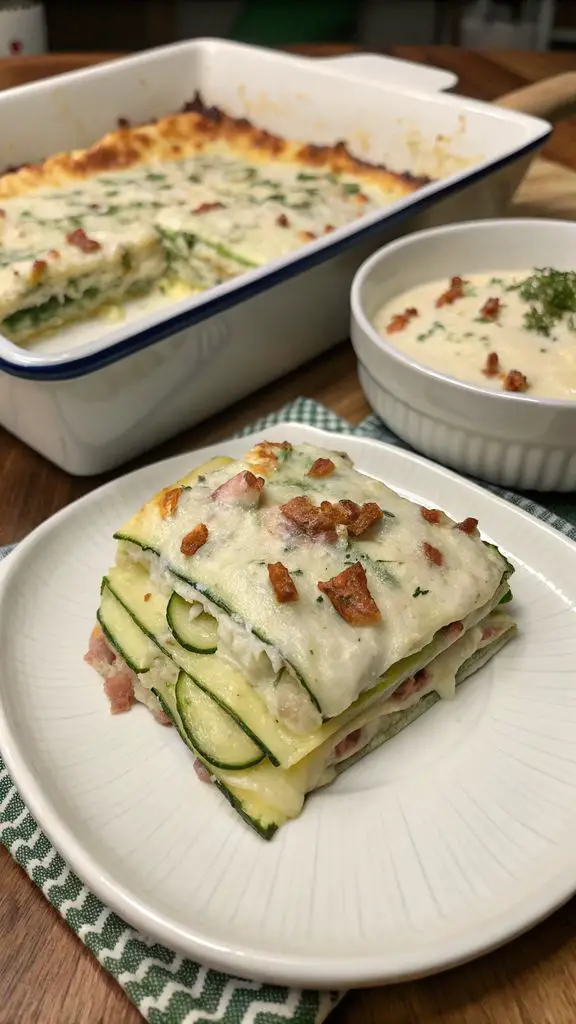 Preparazione passo-passo di Lasagna bianca alle zucchine e speck