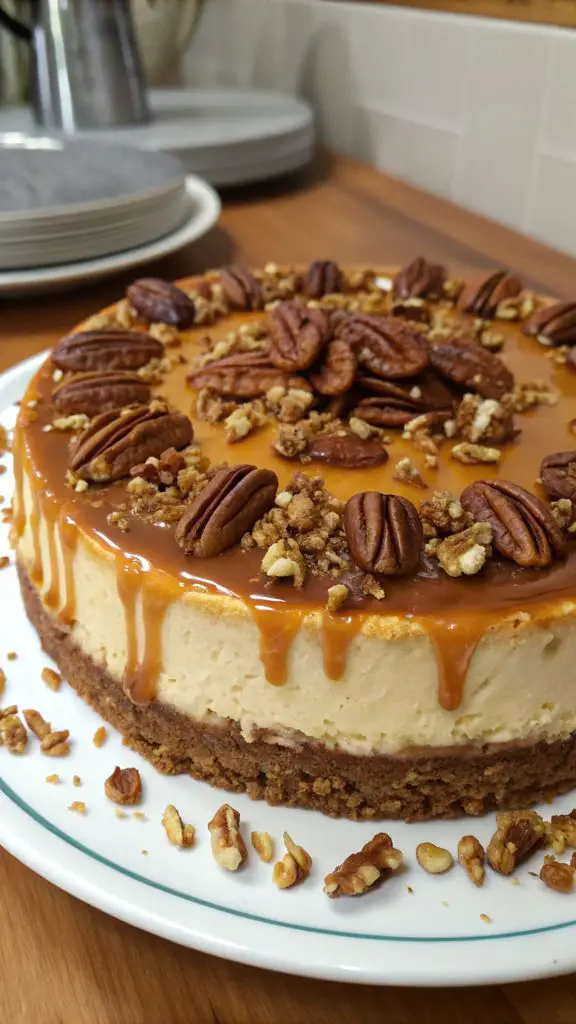 Preparazione passo-passo di Cheesecake al Caramello e Noci Pecan
