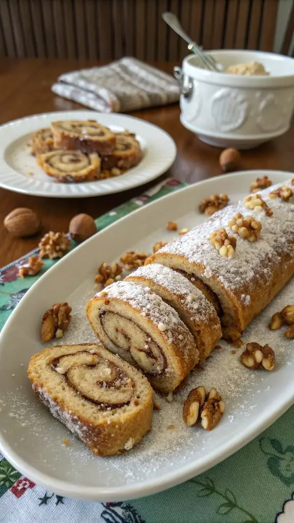 Un delizioso piatto di Biscotti arrotolati alle noci: una deliziosa delizia dall'Italia