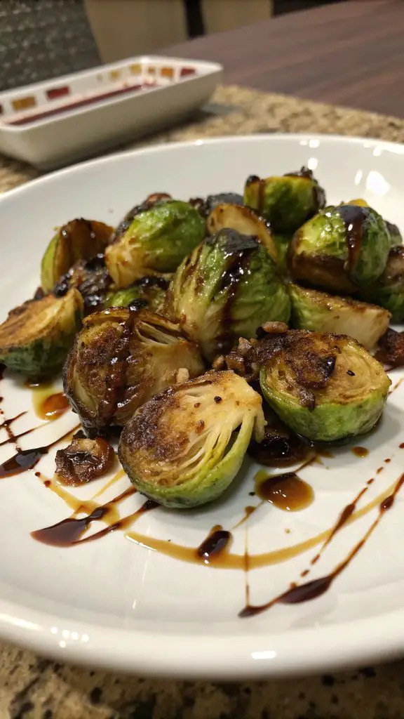 Un delizioso piatto di Ricetta irresistibile per cavoletti di Bruxelles con miele e aceto balsamico