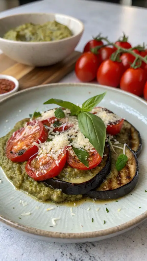 Un delizioso piatto di PESTO DI MELANZANE