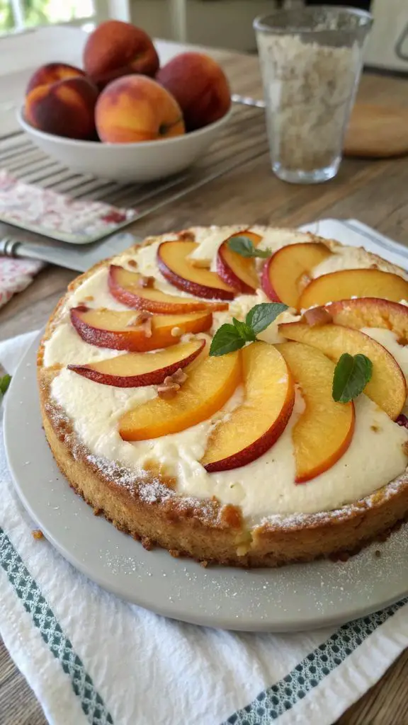 Preparazione passo-passo di Torta pesche e ricotta senza farina: la ricetta del dolce fresco e cremoso