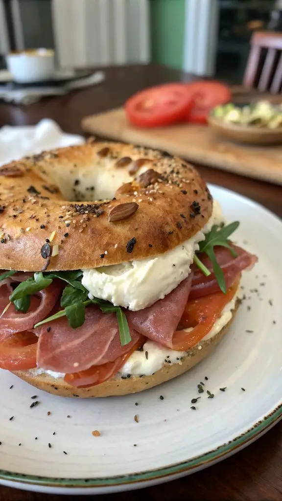 Preparazione passo-passo di Bagel Keto al formaggio fresco