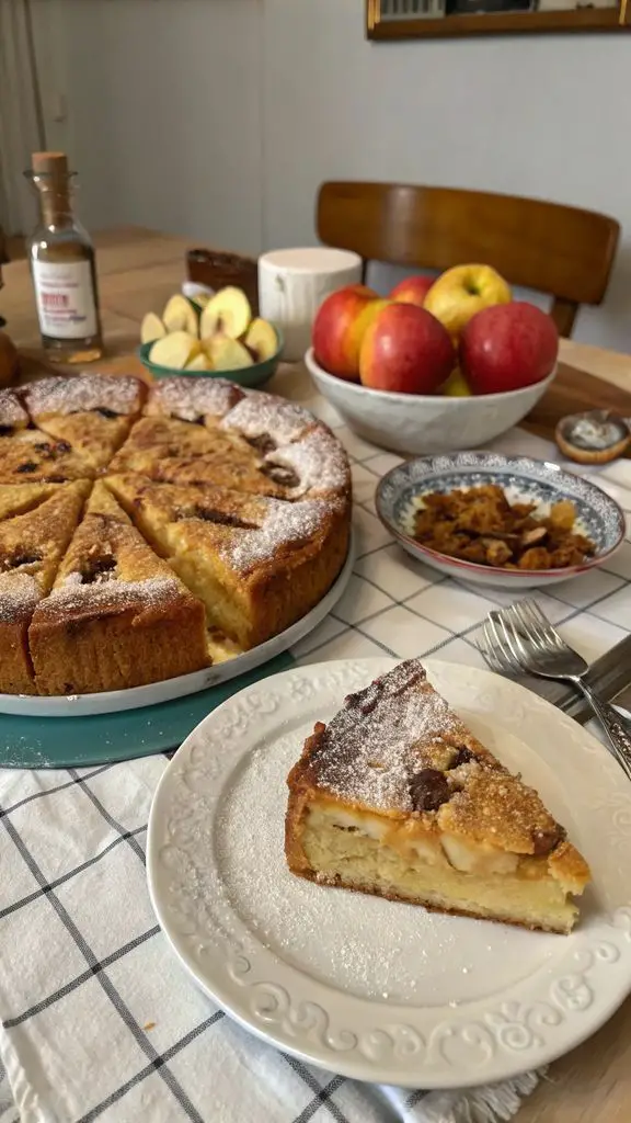 Un delizioso piatto di Torta di mele e nigella