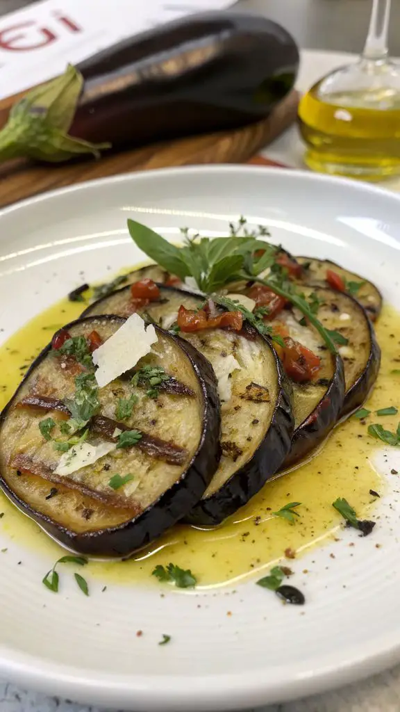 Un delizioso piatto di Melanzane sott’olio