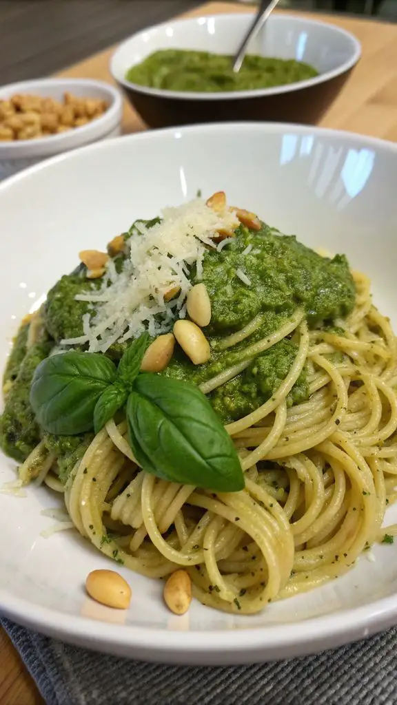 Un delizioso piatto di Pesto alla genovese