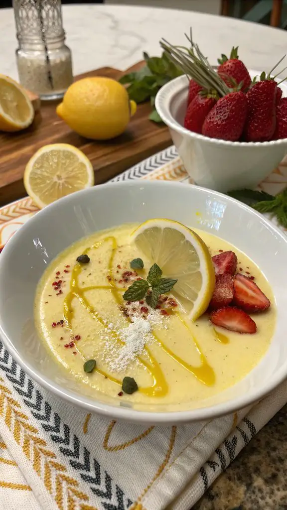 Un delizioso piatto di Crema al limone vegana con 5 ingredienti