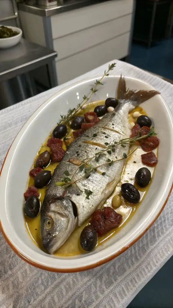 Preparazione passo-passo di Orata al forno con olive