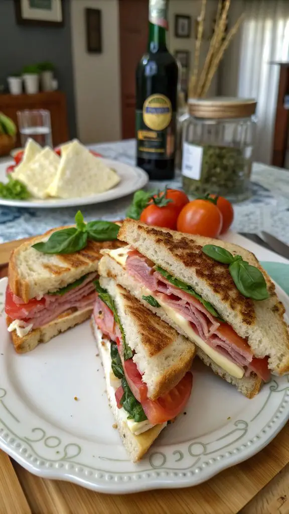 Un delizioso piatto di Torta tramezzino