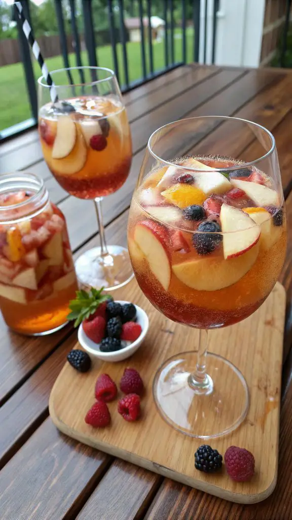 Un delizioso piatto di SANGRIA ALLA PESCA BIANCA