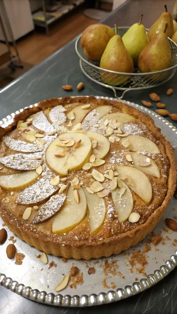 Preparazione passo-passo di Torta di pere e mandorle al burro con mandorle tritate