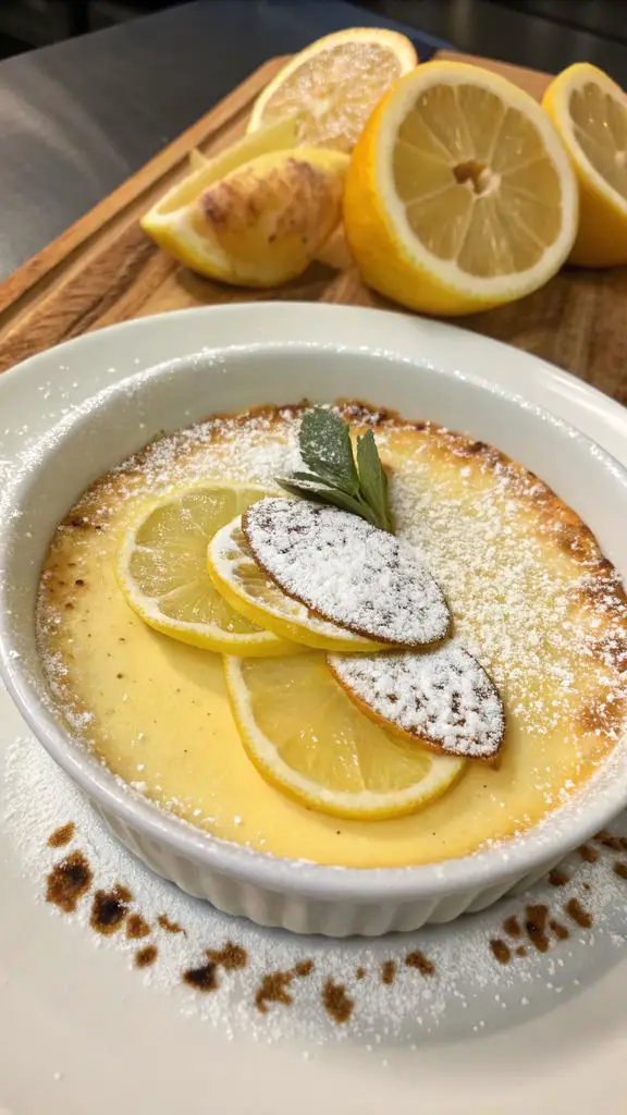 Un delizioso piatto di Crema al limone