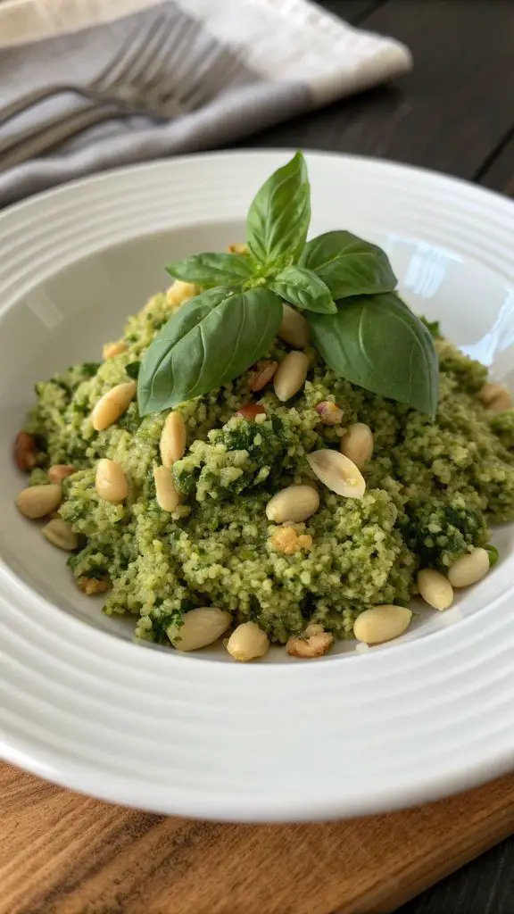 Preparazione passo-passo di Cous cous al pesto