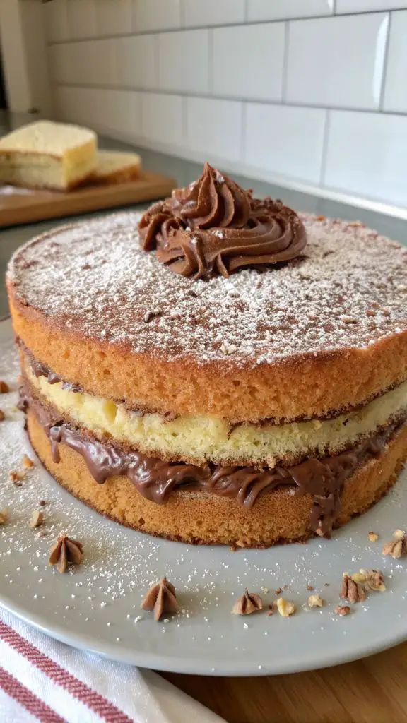 Preparazione passo-passo di TORTA ALLA NUTELLA FACILE (3 INGREDIENTI)