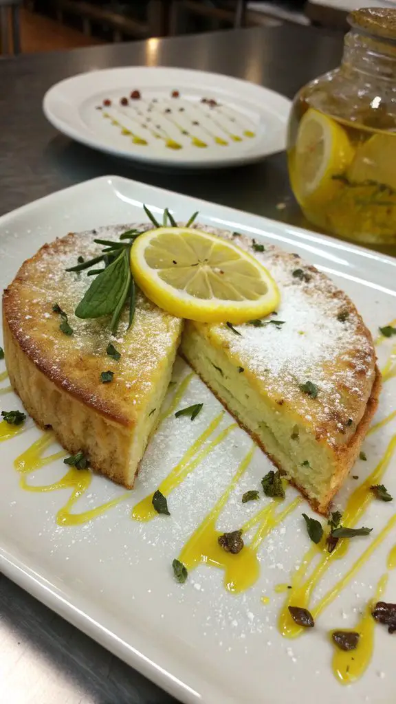 Un delizioso piatto di Torta facile all'olio d'oliva e limone all'italiana