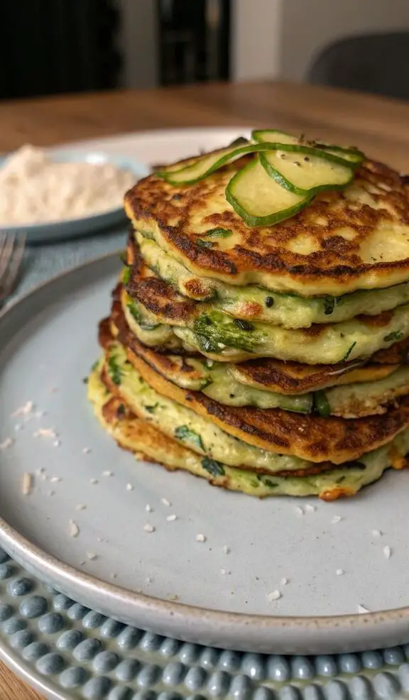 Un delizioso piatto di Pancakes di zucchine
