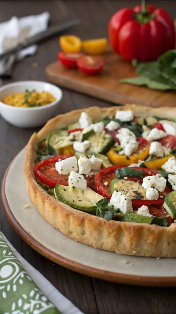Un delizioso piatto di Torta salata con verdure e feta: la ricetta del rustico semplice e saporito