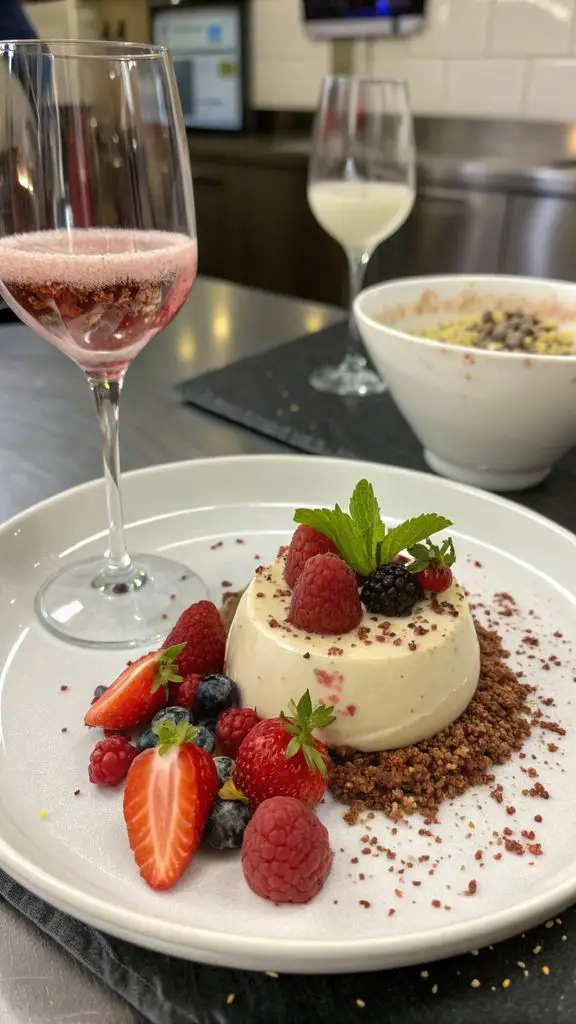 Un delizioso piatto di Mousse allo champagne