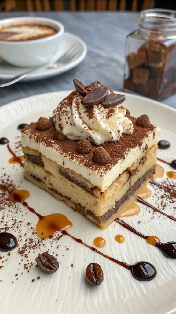 Un delizioso piatto di Tiramisù alle castagne