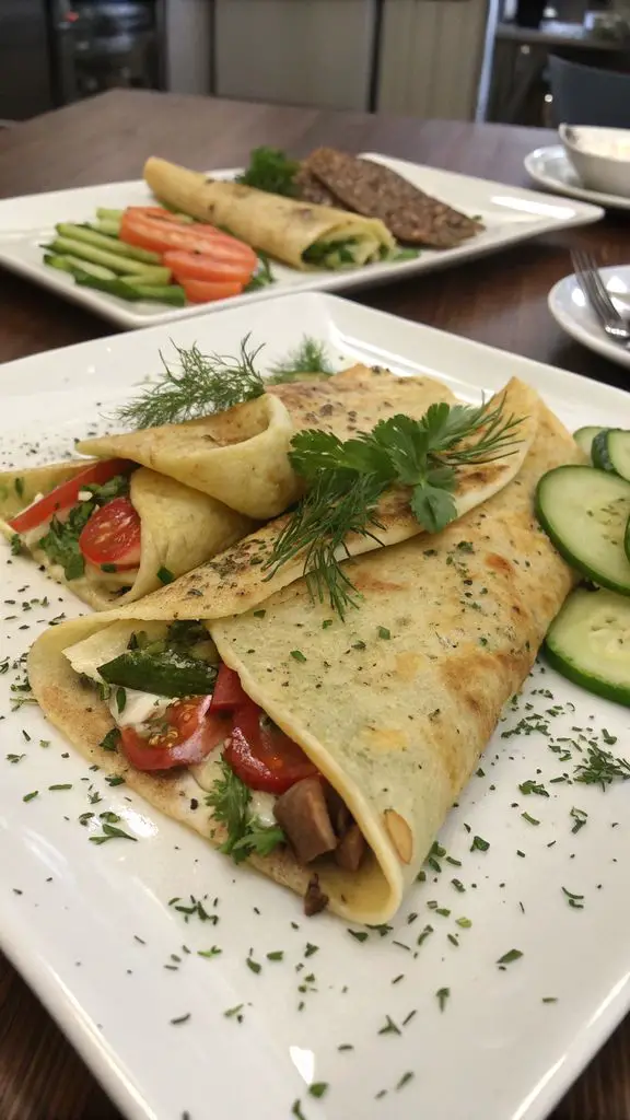 Un delizioso piatto di Deliziose crepes salate da farcire a piacere!