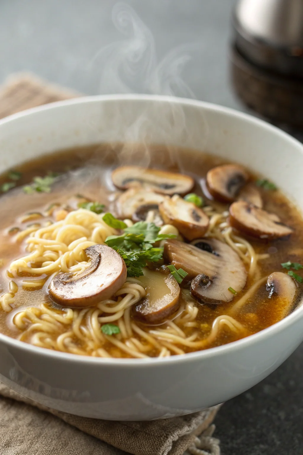 A delicious plate of Ramen ai Funghi