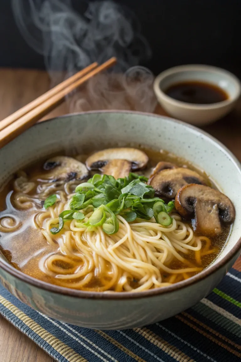 A delicious plate of Ramen ai Funghi