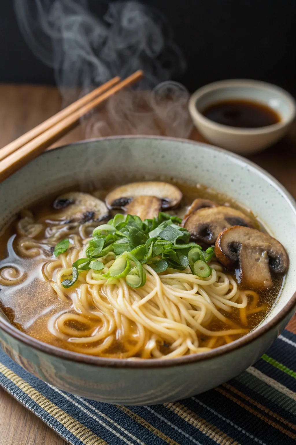 A delicious plate of Ramen ai Funghi