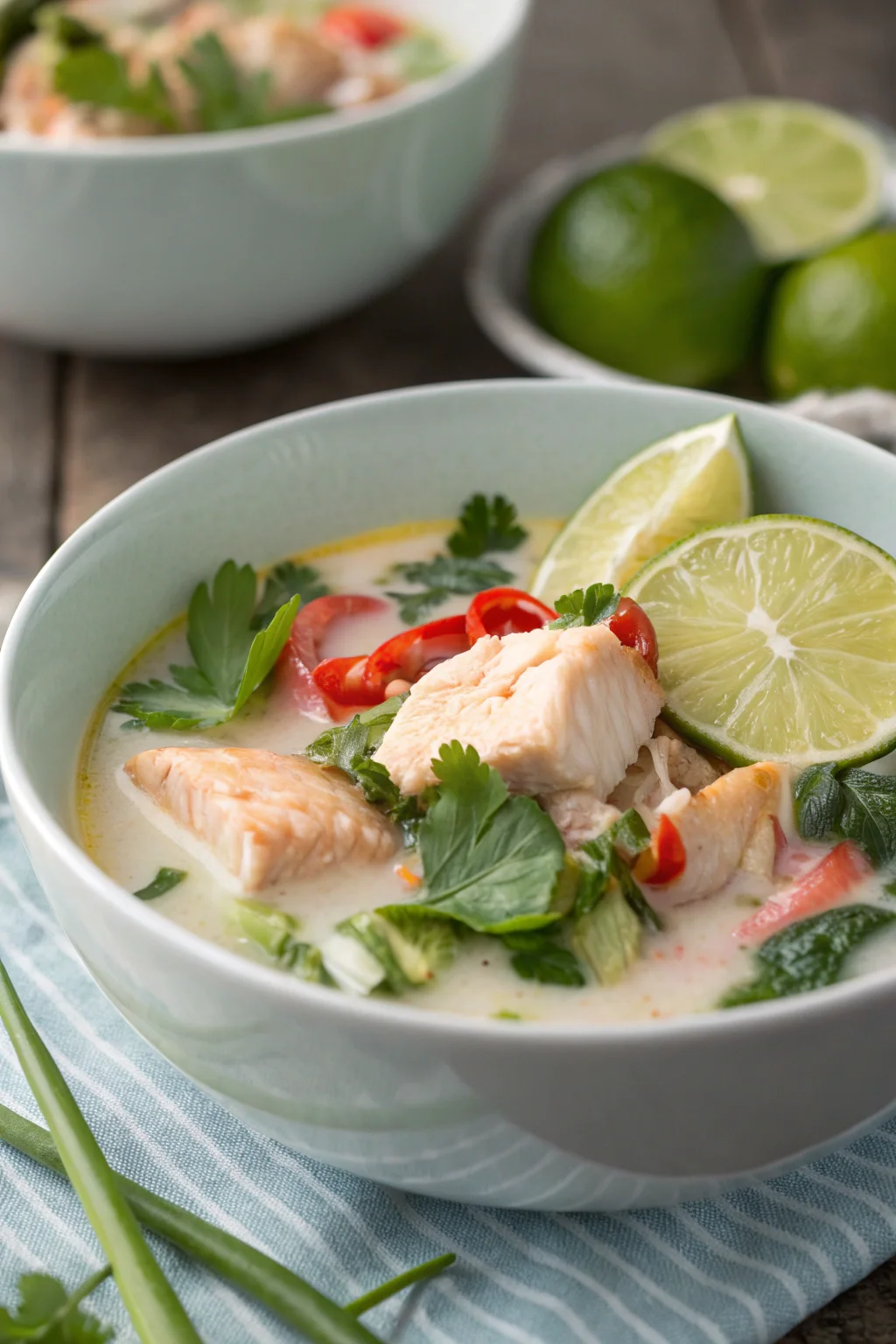 A delicious plate of Zuppa di Pesce al Cocco e Lime