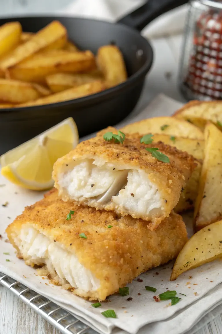 A delicious plate of Merluzzo Fritto nell'Air Fryer
