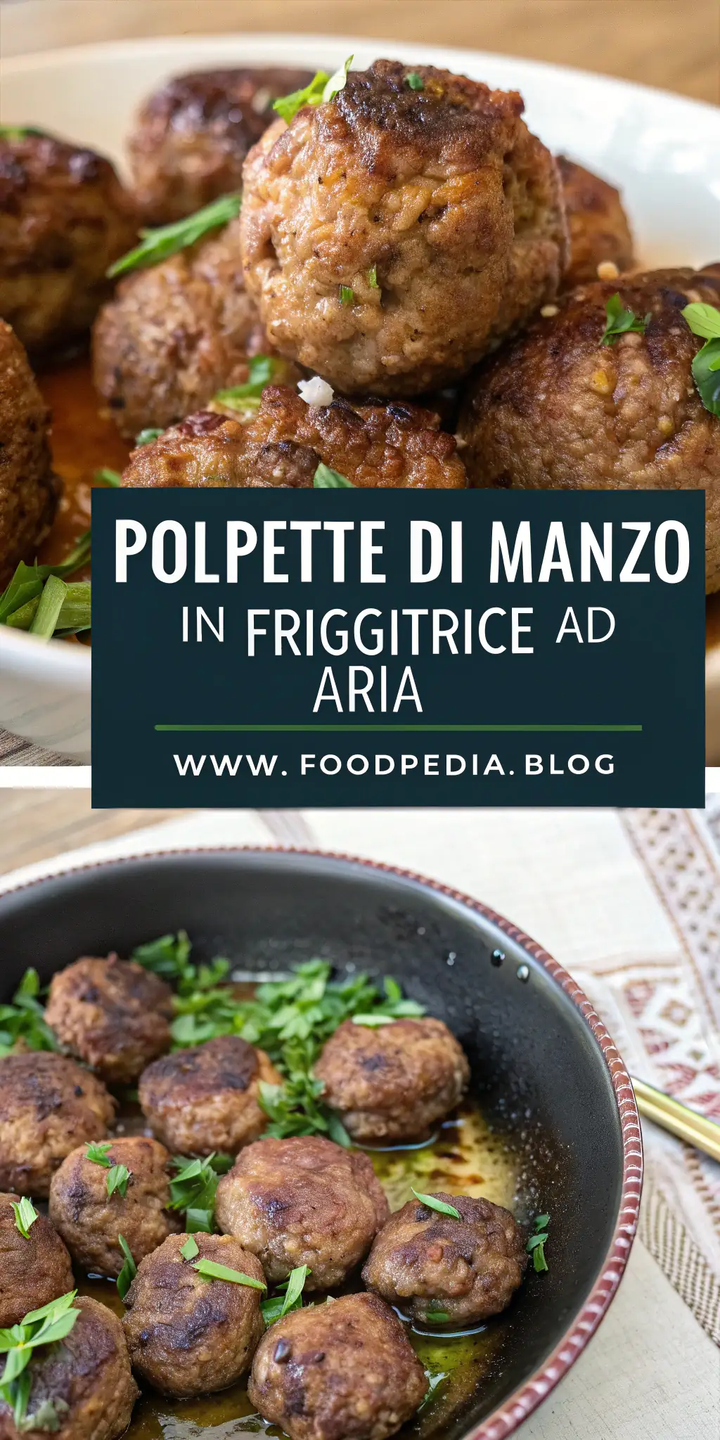 Pinterest image 1 for Polpette di Manzo in Friggitrice ad Aria