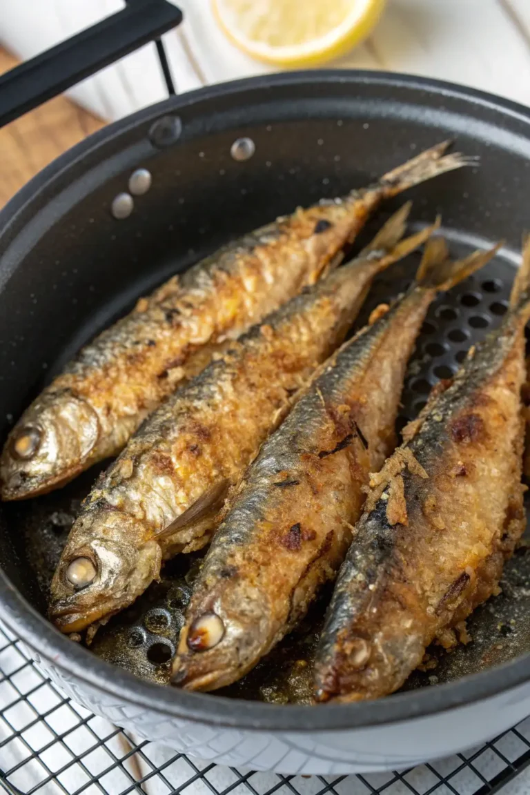 A delicious plate of Sardine Fritte nell'Air Fryer