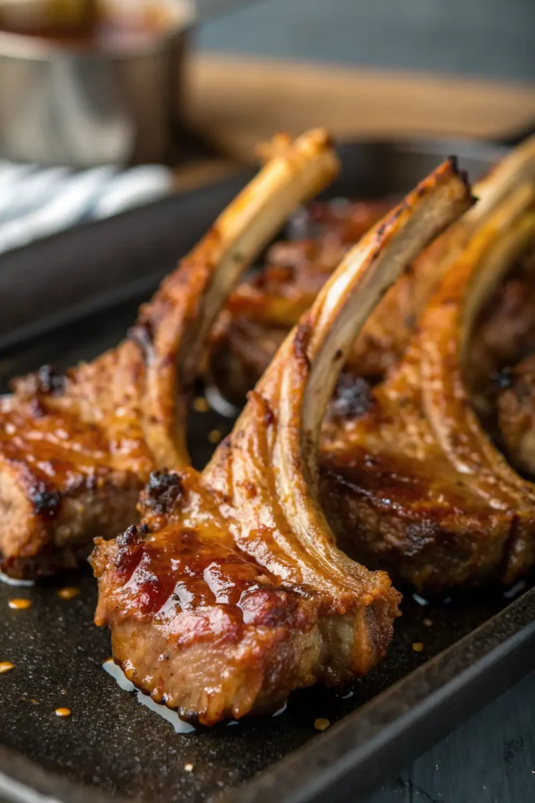 A delicious plate of Costine di Agnello nella Friggitrice ad Aria