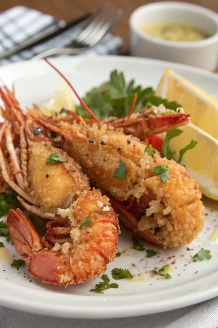 A delicious plate of Code di Aragosta Fritti in Aria