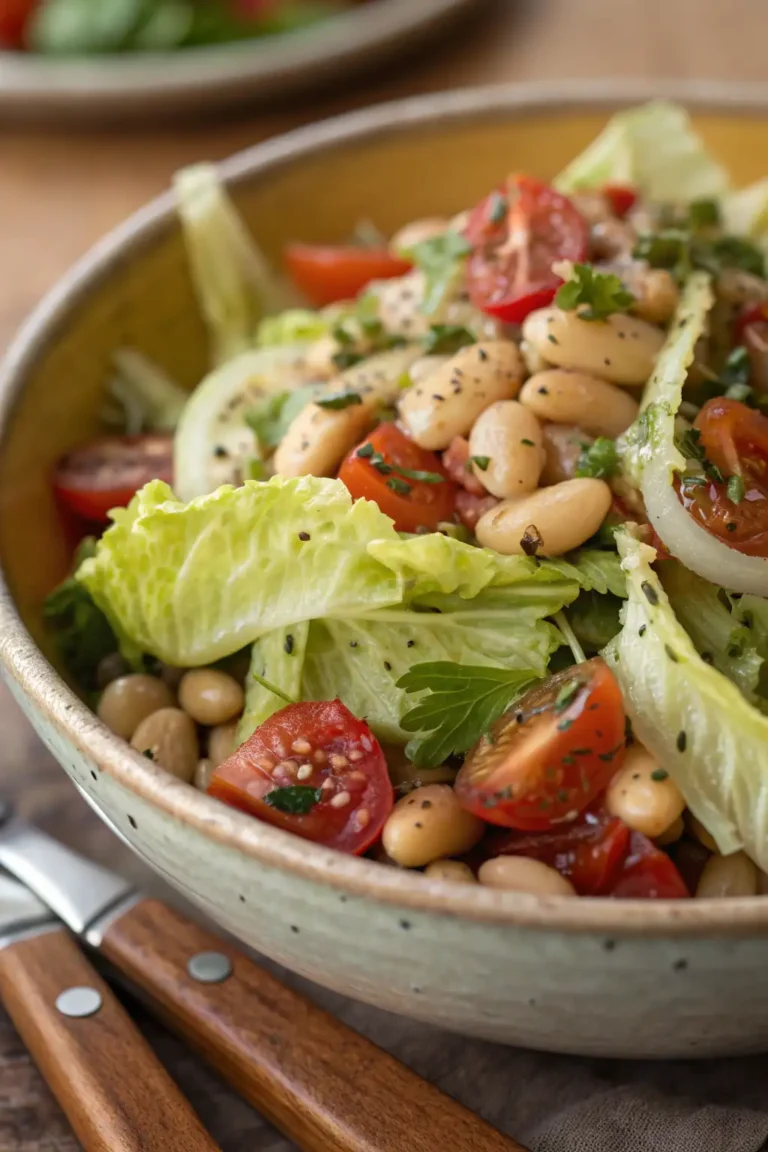 A delicious plate of Insalata di Fagioli Romano