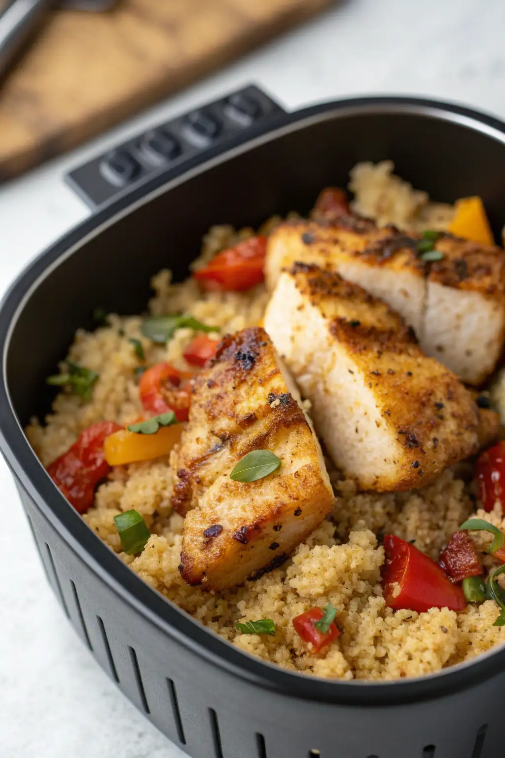 A delicious plate of Pollo e Quinoa in Friggitrice ad Aria