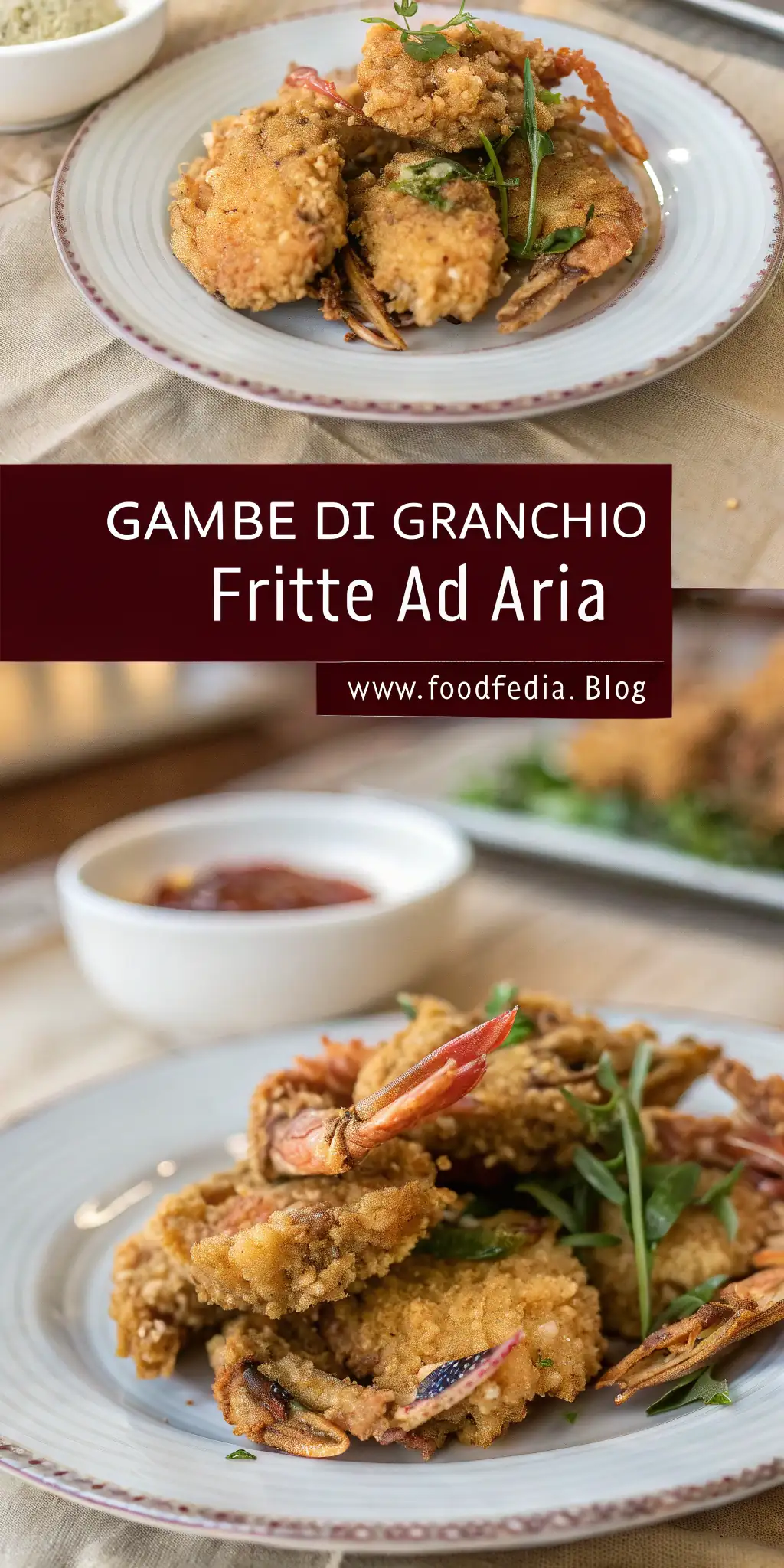 Pinterest image 1 for Gambe di Granchio Fritte ad Aria