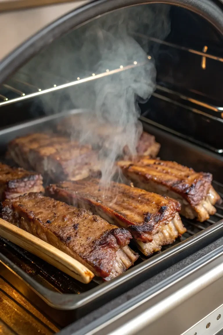 A delicious plate of Costine di Bisonte in Friggitrice ad Aria