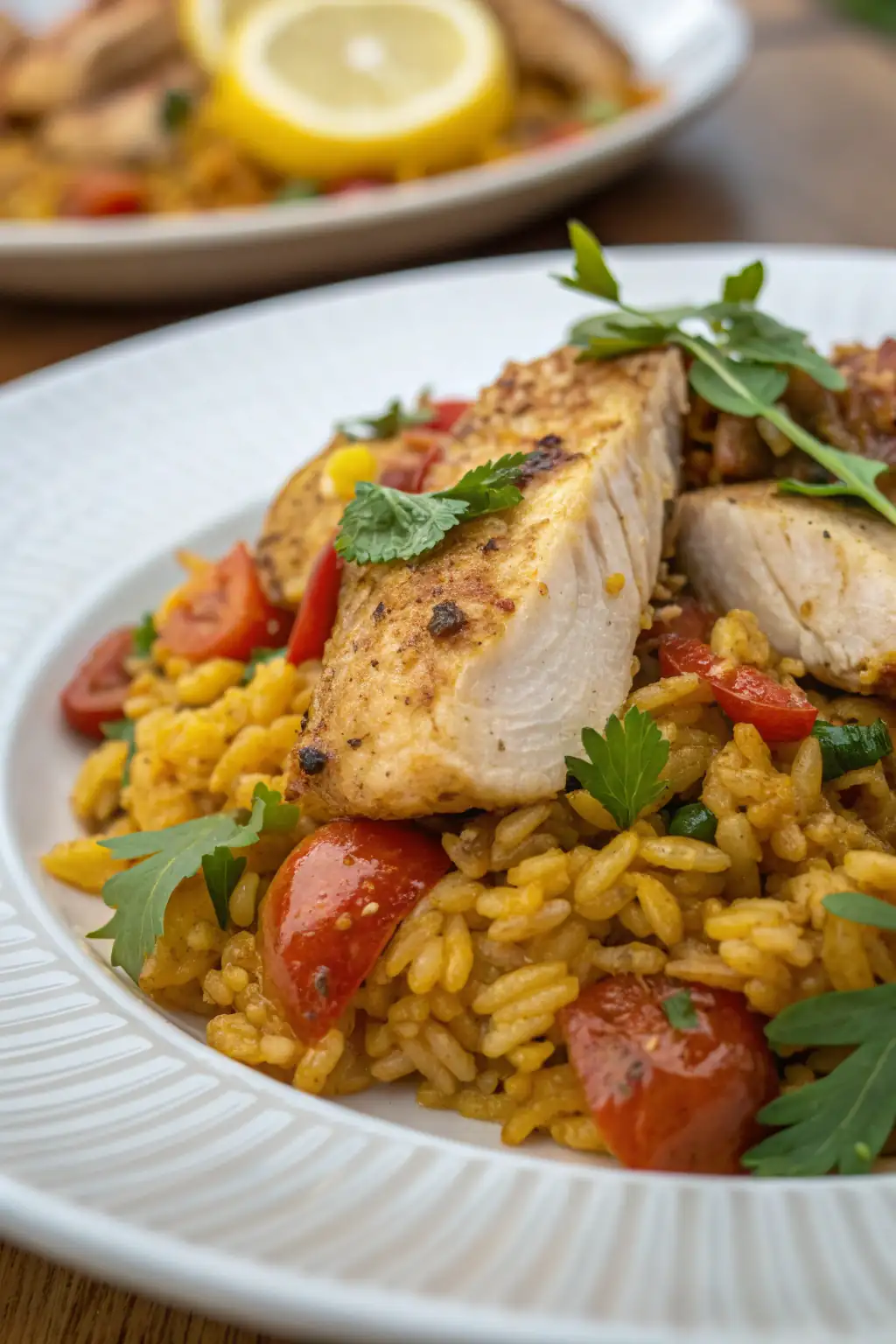 A delicious plate of Avena di Pollo nella Friggitrice ad Aria