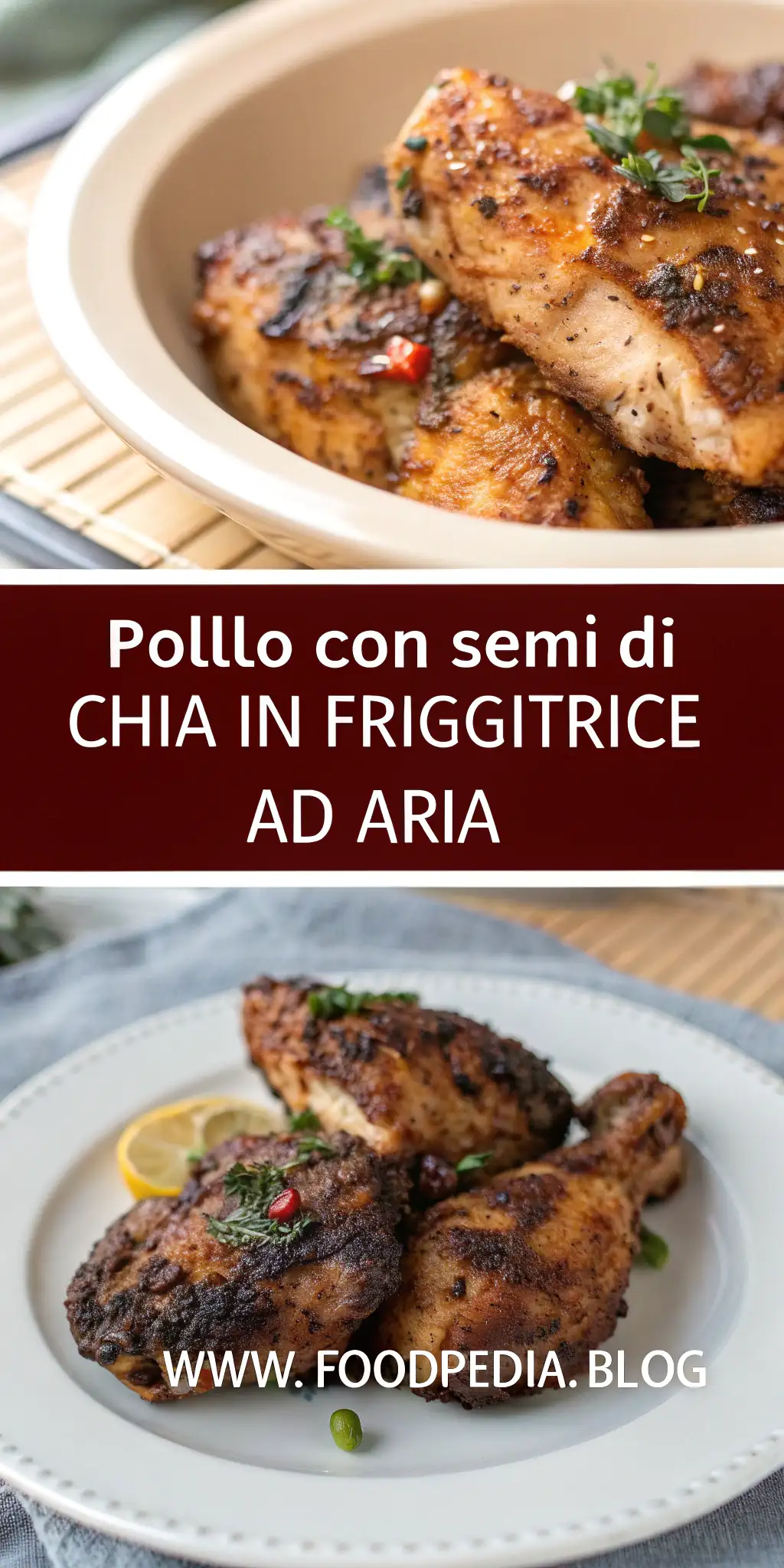 Pinterest image 1 for Pollo con Semi di Chia in Friggitrice ad Aria