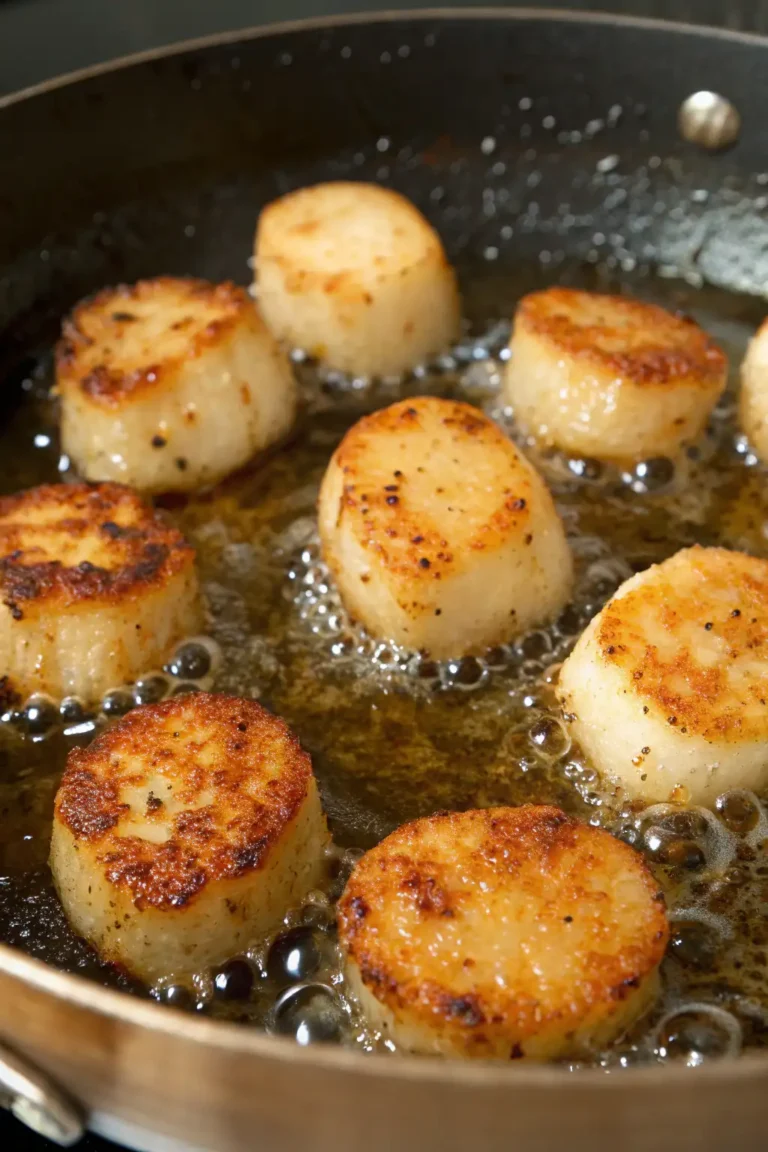 A delicious plate of Capesante Fritte in Friggitrice ad Aria