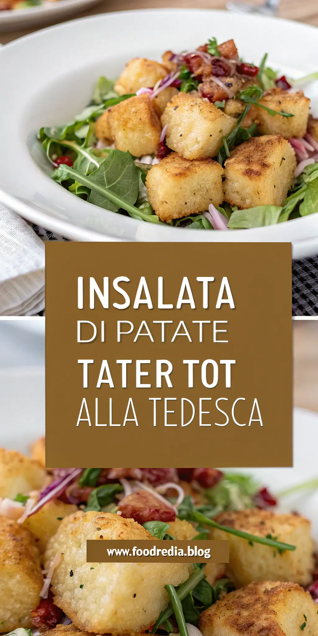 Pinterest image 1 for Insalata di Patate Tater Tot alla Tedesca